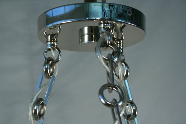 Art Deco Alabaster Tiered Circular Chandelier