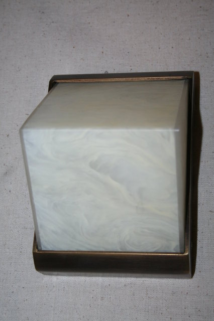 Modern Deco 80's Style Brass Sconce