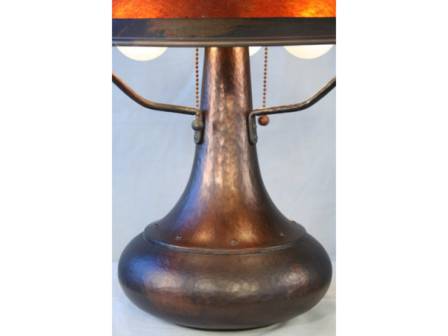 Copper And Mica Table Lamp