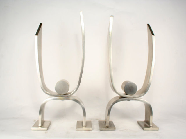 Art Deco Andirons