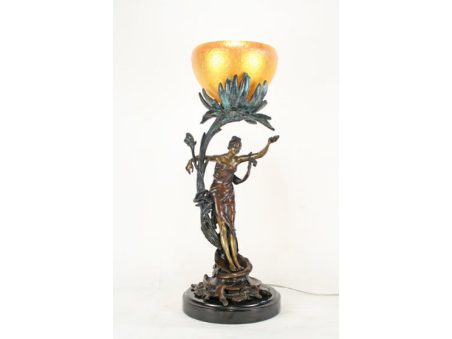 Art Nouveau Lady Figurine Lamp