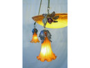 Antique French Bronze & Dore Art Glass Chandelier