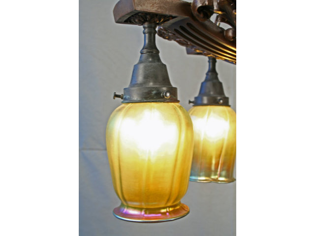 Tiffany Style Art Glass Chandelier