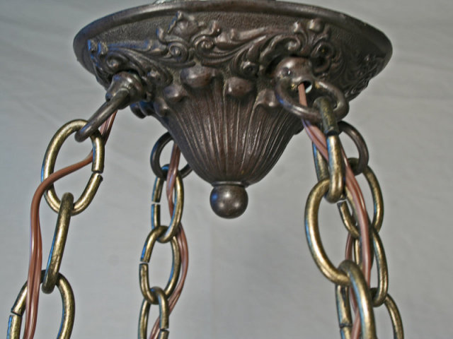 Tiffany Style Art Glass Chandelier
