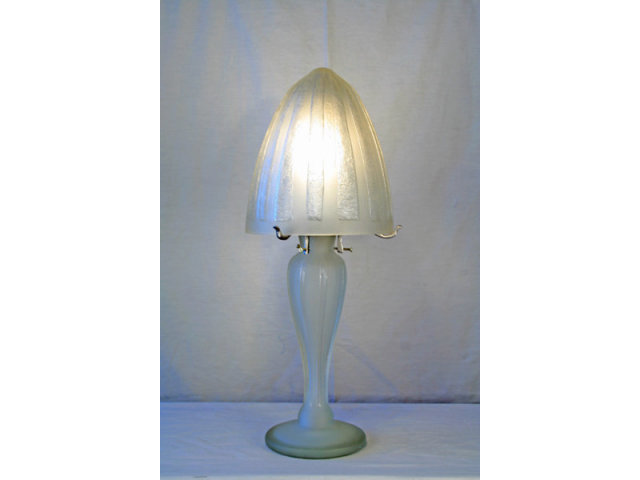 Art Deco Acid Etched Table Lamp in the style of Daum