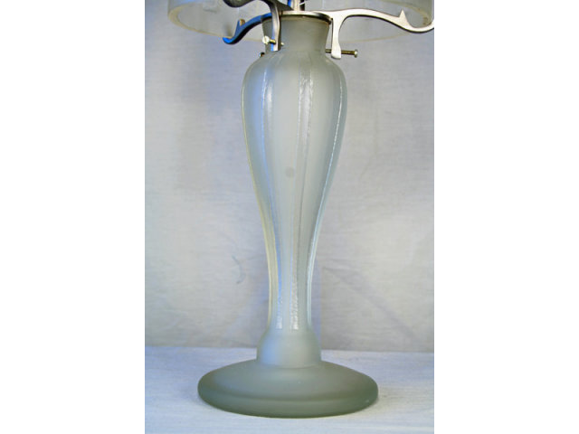 Art Deco Acid Etched Table Lamp in the style of Daum