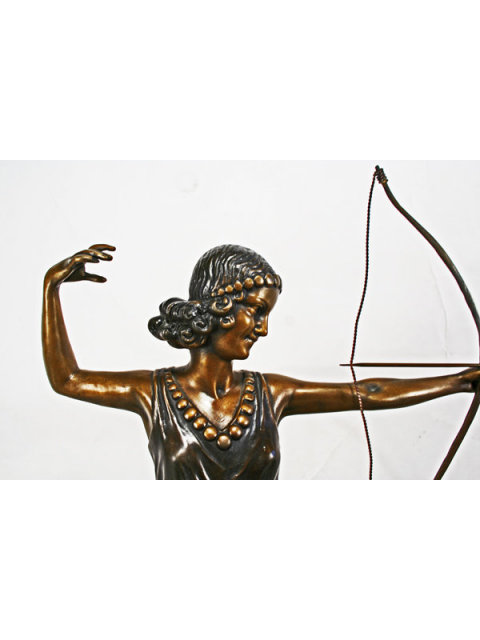 Art Deco Bronze Figurine Diana by Menneville
