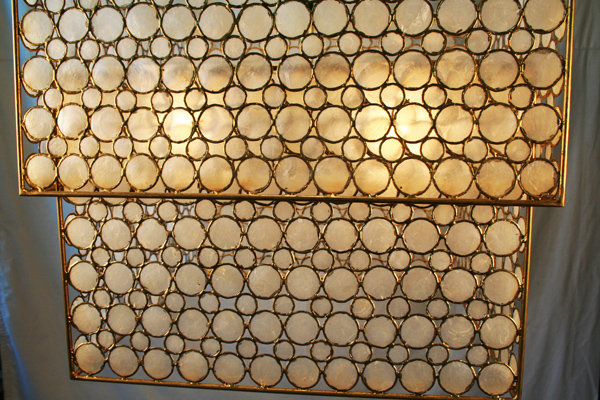Capiz Shell Square Custom Chandelier
