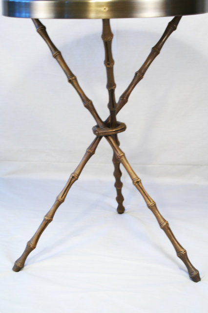 Original Bronze Bamboo Design Side Table