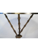 Original Bronze Bamboo Design Side Table