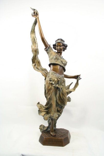 Art Deco Bronze Figurine Eastern Dancer