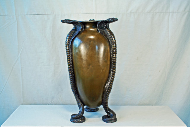 Jean Dunand Triple Cobra Vase