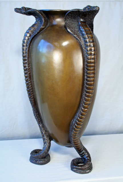 Jean Dunand Triple Cobra Vase