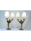 Art Nouveau Lady Candelabras