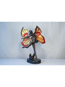 Art Deco Figurine Butterfly Girl Lamp