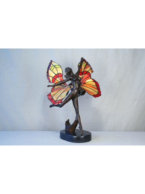 Art Deco Figurine Butterfly Girl Lamp