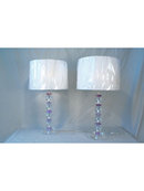 Modern Deco Amethyst & Glass Ball Table Lamp