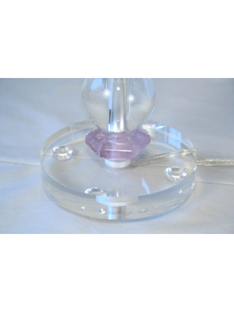 Modern Deco Amethyst & Glass Ball Table Lamp