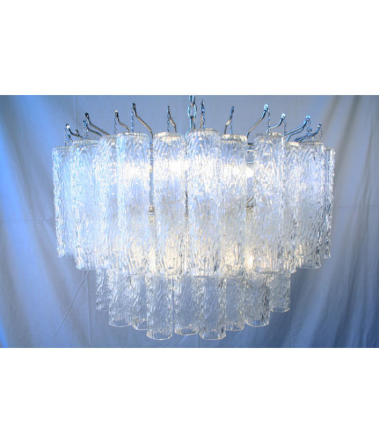 Venini Italian Glass Tube Chandelier