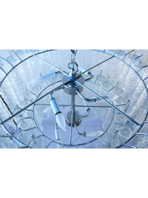 Venini Italian Glass Tube Chandelier