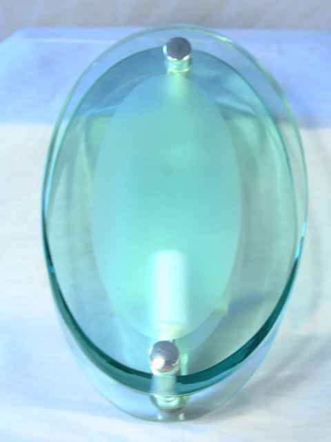 Art Deco/Modern Glass Oval Sconce