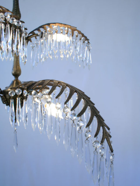 Bronze Crystal Palm Tree Chandelier