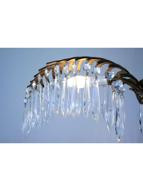 Bronze Crystal Palm Tree Chandelier