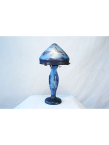 Galle Style Cameo Glass Lamp with Butterflies