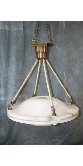 Art Deco Alabaster Chandelier
