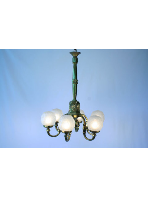 Antique Brass Art Deco Chandelier Lighting