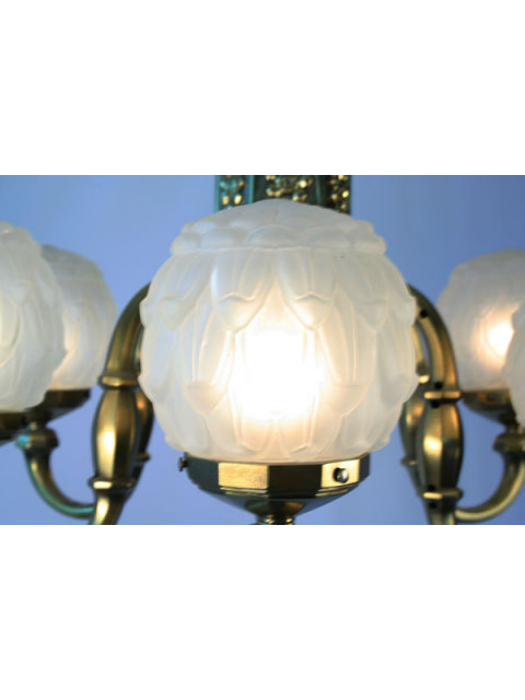 Antique Brass Art Deco Chandelier Lighting