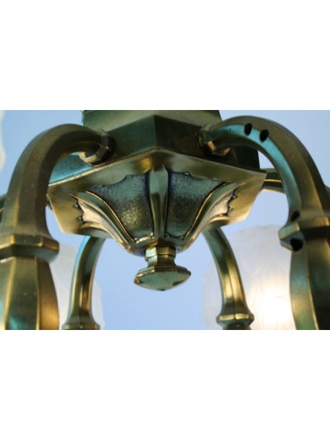 Antique Brass Art Deco Chandelier Lighting