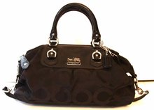Coach Madison Large Sabrina OP ART Signature Satchel/Handbag