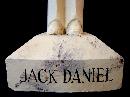 JACK DANIEL (1850-1911) PAINTED WOOD ADVERTISING FIGURE 17.75 IN./TENNESSEE WHISKEY & DISTILLERY