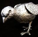 Silver Plate Pheasant Bird Set, 1850-1870
