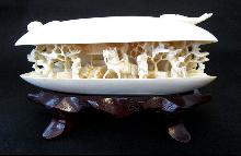 Ivory Clam Shell Carving, Incredible Detail