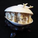 Ivory Clam Shell Carving, Incredible Detail
