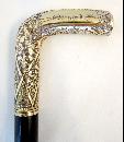Detailed Handle, Gold Filled Walking Stick