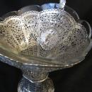 SILVER WEDDING BASKET/ORNATE SWING HANDLE/1890-1920 GERMAN