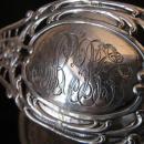 SILVER WEDDING BASKET/ORNATE SWING HANDLE/1890-1920 GERMAN