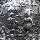 SILVER WEDDING BASKET/ORNATE SWING HANDLE/1890-1920 GERMAN