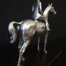 Sterling Silver Man on Horse Sculpture