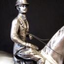 Sterling Silver Man on Horse Sculpture