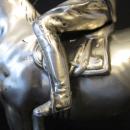 Sterling Silver Man on Horse Sculpture