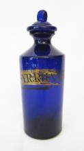 Antique Cobalt Apothecary Jar with Stopper