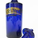 Antique Cobalt Apothecary Jar with Stopper