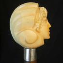 Ivory Hand Cane/ Man's Face