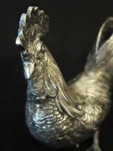 SILVER FIGURAL ROOSTER TABLE ORNAMENT/c. 1920s