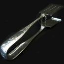 RARE SOUTHERN COIN SILVER CHOP TONGS 11-1/4 IN. JOS. M. FREEMAN NORFOLK VA C. 1840s