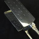 RARE SOUTHERN COIN SILVER CHOP TONGS 11-1/4 IN. JOS. M. FREEMAN NORFOLK VA C. 1840s
